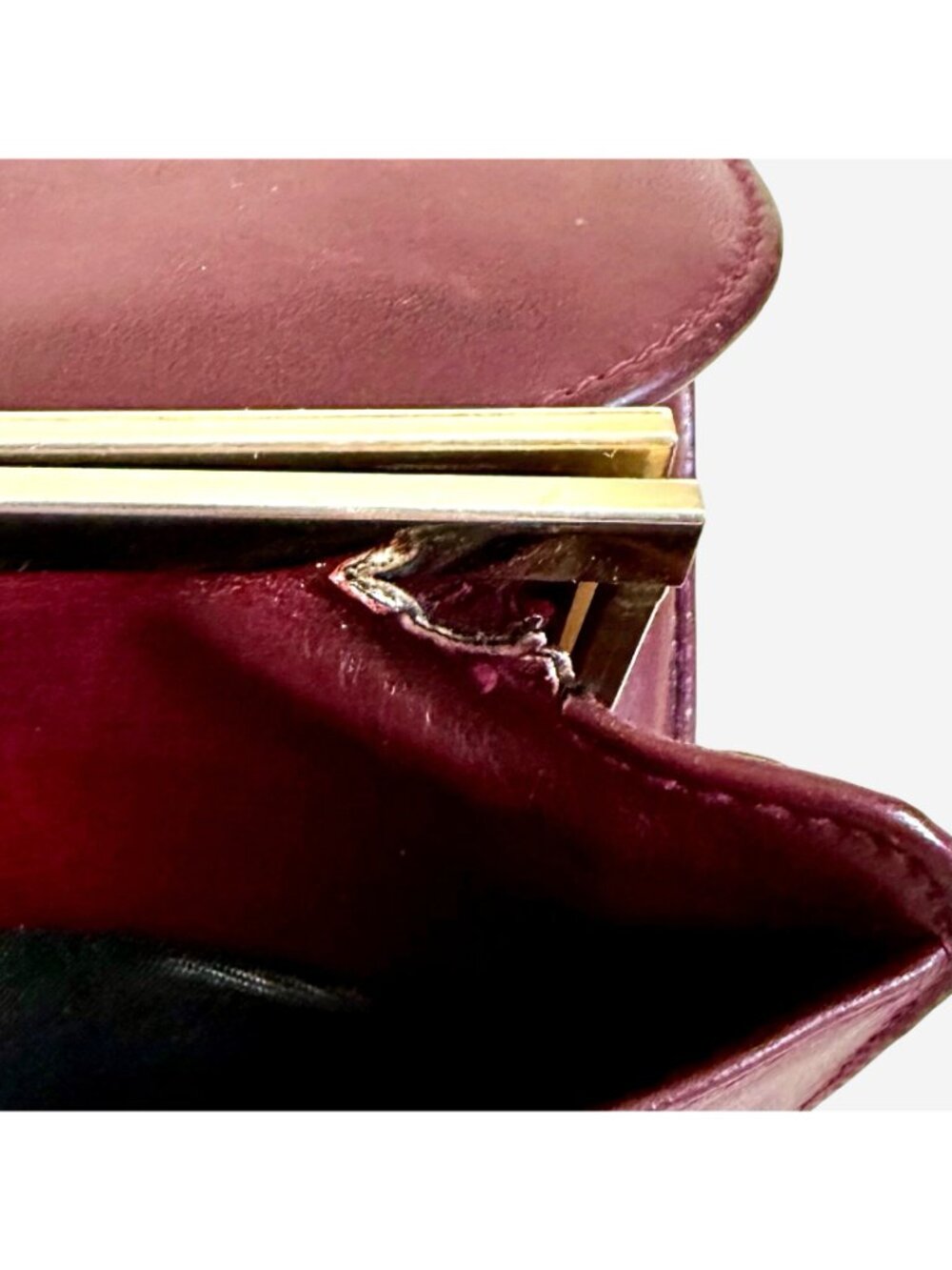 Vintage Gucci Burgundy Leather Continental Wallet Clutch 1970s/80s *read* - Picture 10 of 16